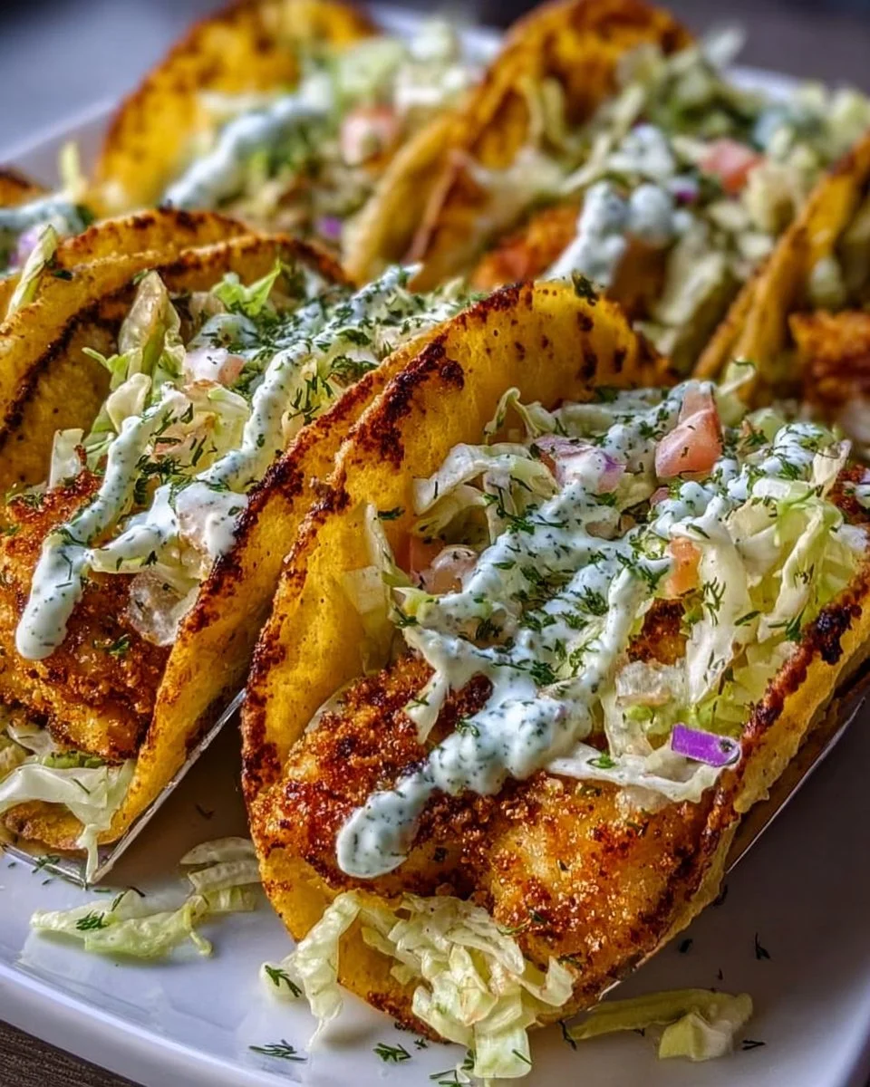 Dillgurken-Ranch-Smashed-Chicken-Tacos