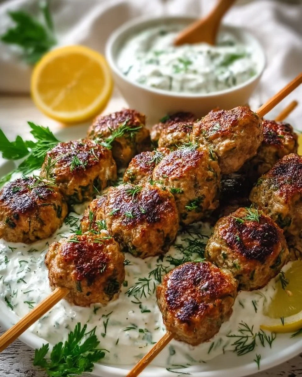 Hähnchen-Kofta mit Knoblauch-Joghurtsoße