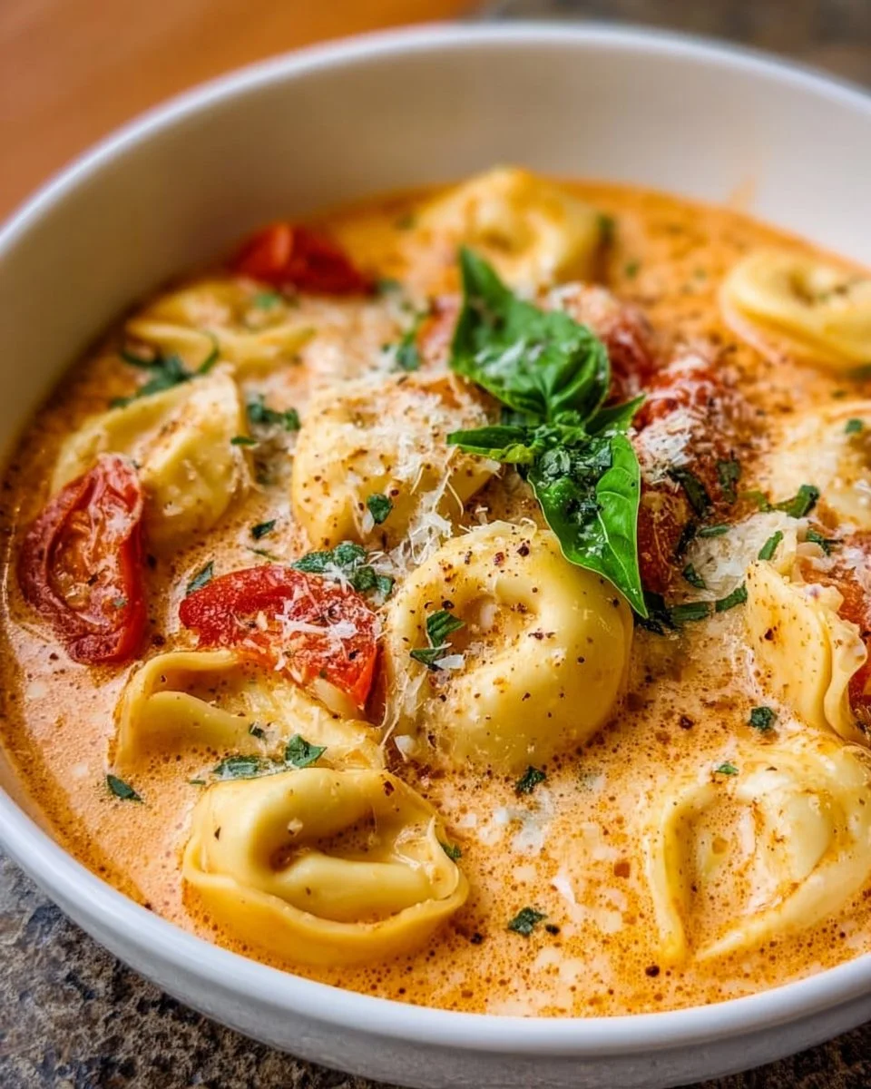 Parmesan-Tomaten-Tortellini-Suppe