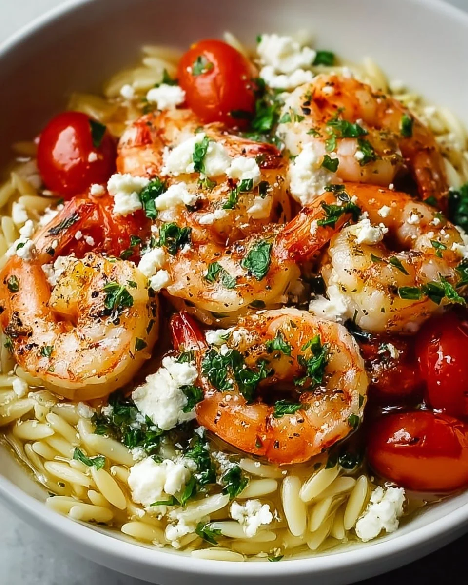 Zitronen-Feta-Orzo-Garnele: Ein Heller und Erfrischender Genuss