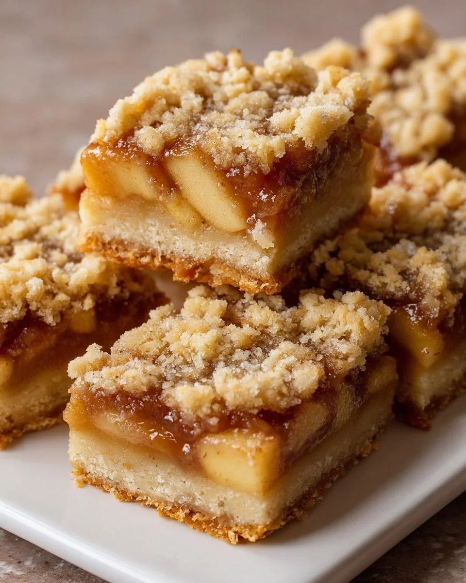 Apfel-Crisp-Shortbread-Riegel