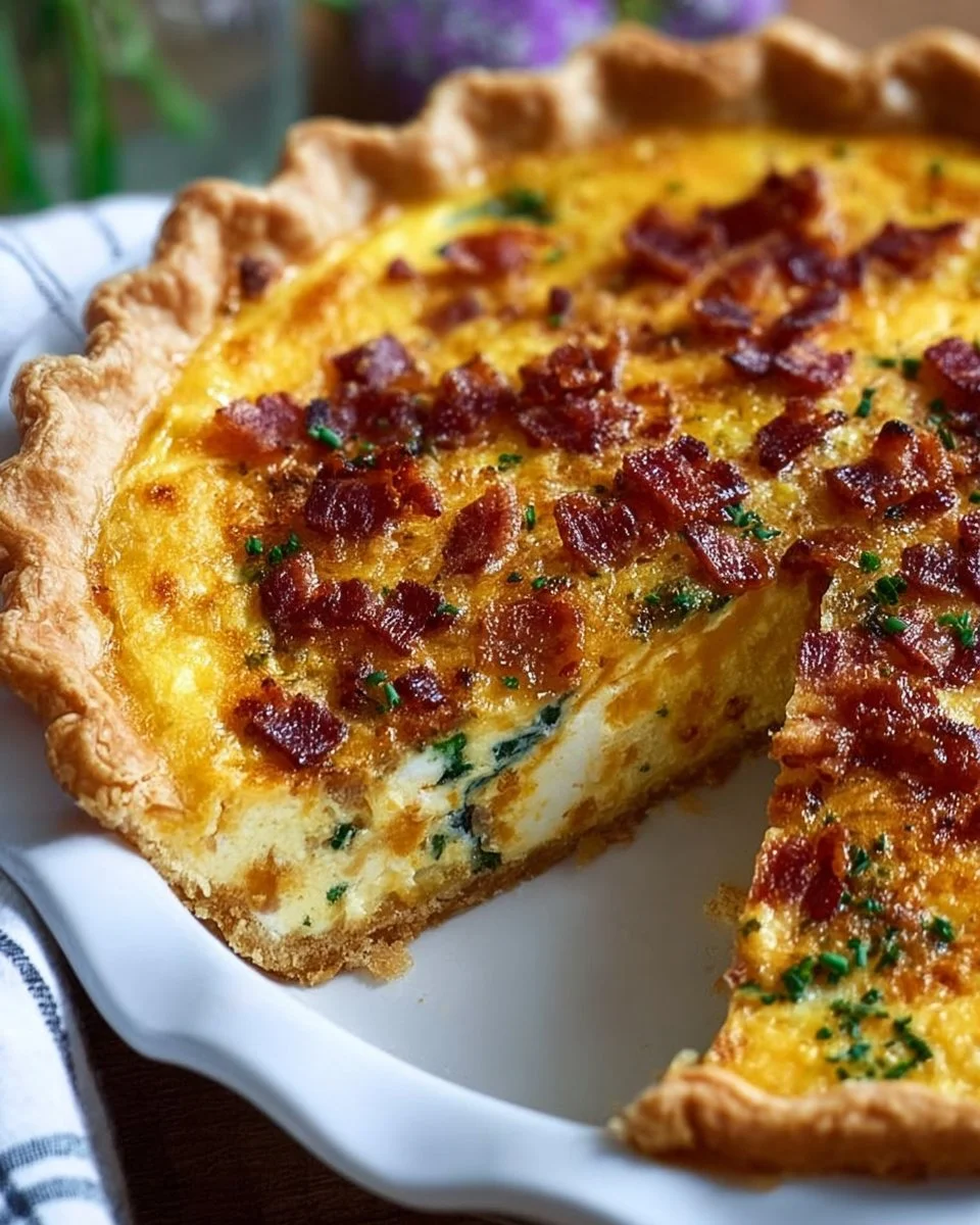 Bacon und Cheddar Quiche
