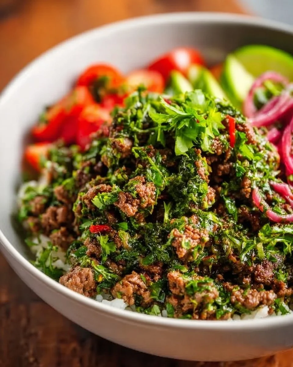 Chimichurri Rinderhackfleischschalen