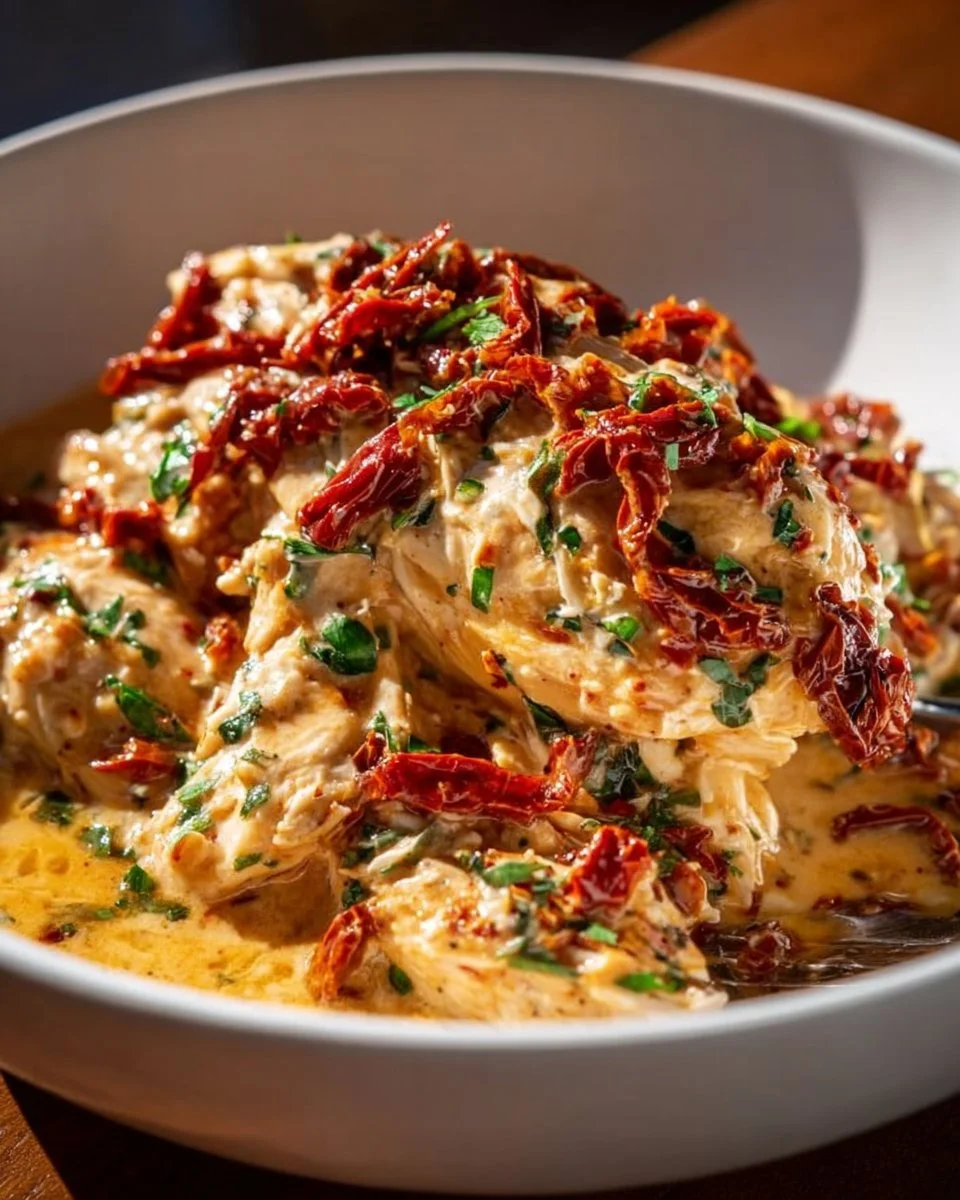 Die ultimative cremige Crockpot “Heirate mich”-Hühnchen: Einfaches Abendessen für Wochentage, das beeindruckt