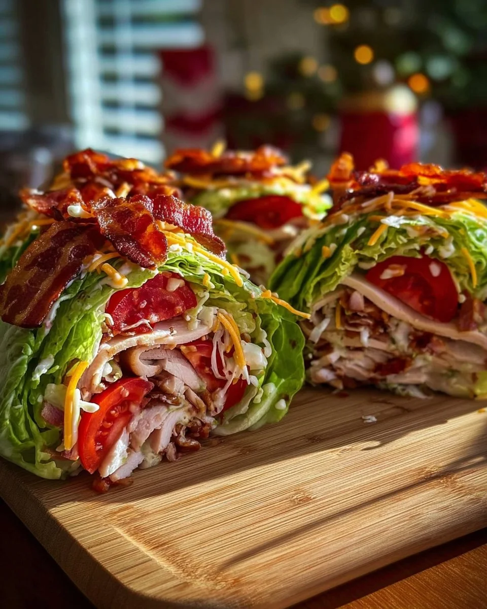 Frische Keto-Türkei-Club-Lettuce-Wraps