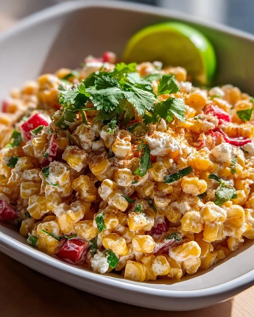 Gesunder Straßenmais-Salat mit Griechischem Joghurt