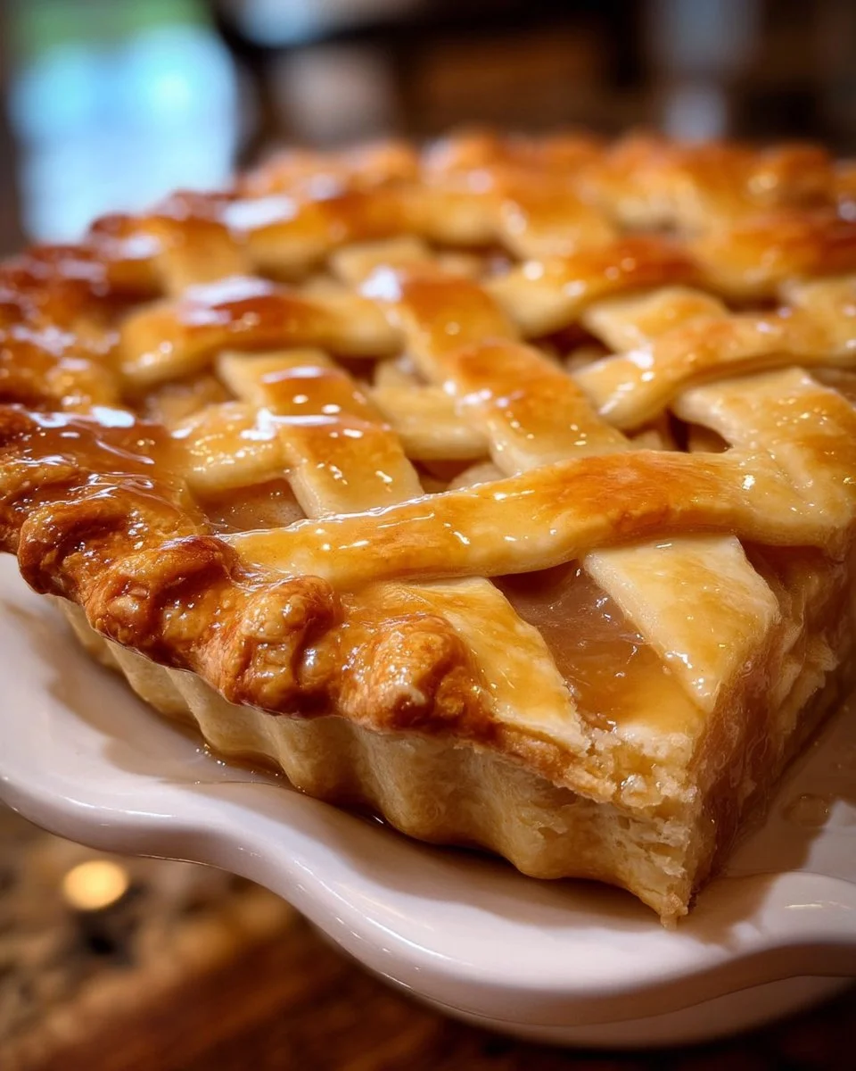 Glasierte Apfel-Slab-Pie