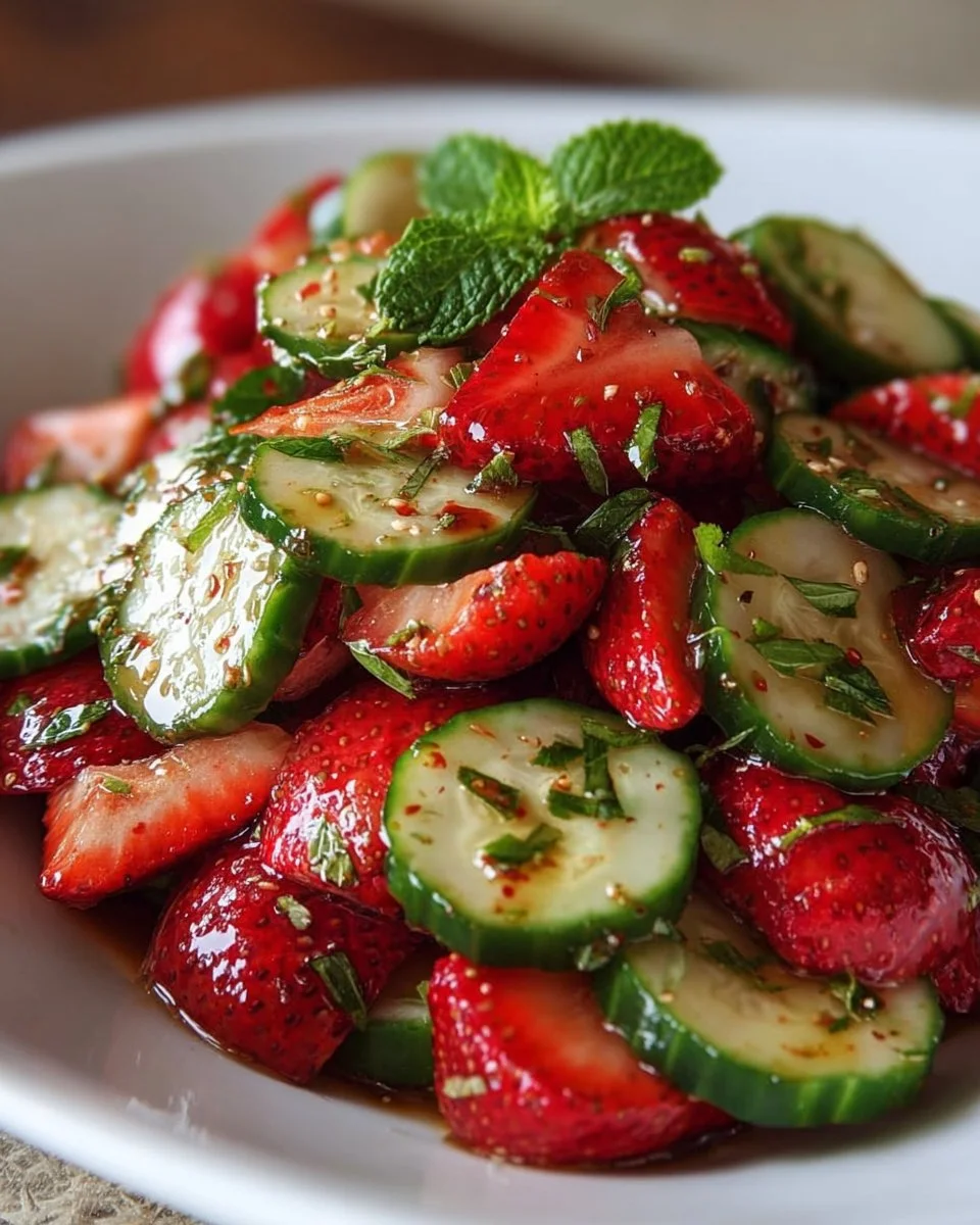 Gurken-Erdbeersalat