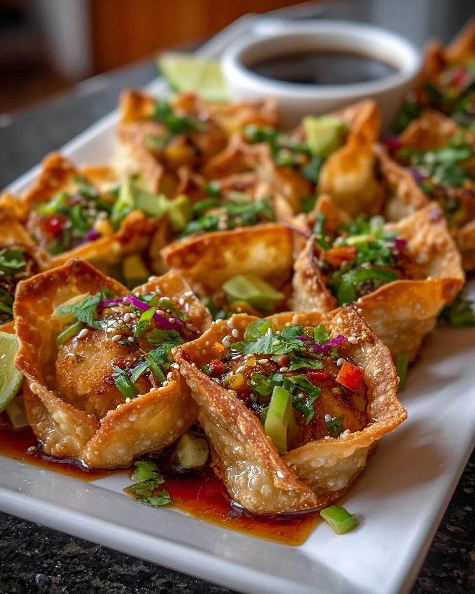 Hähnchen-Wonton-Tacos