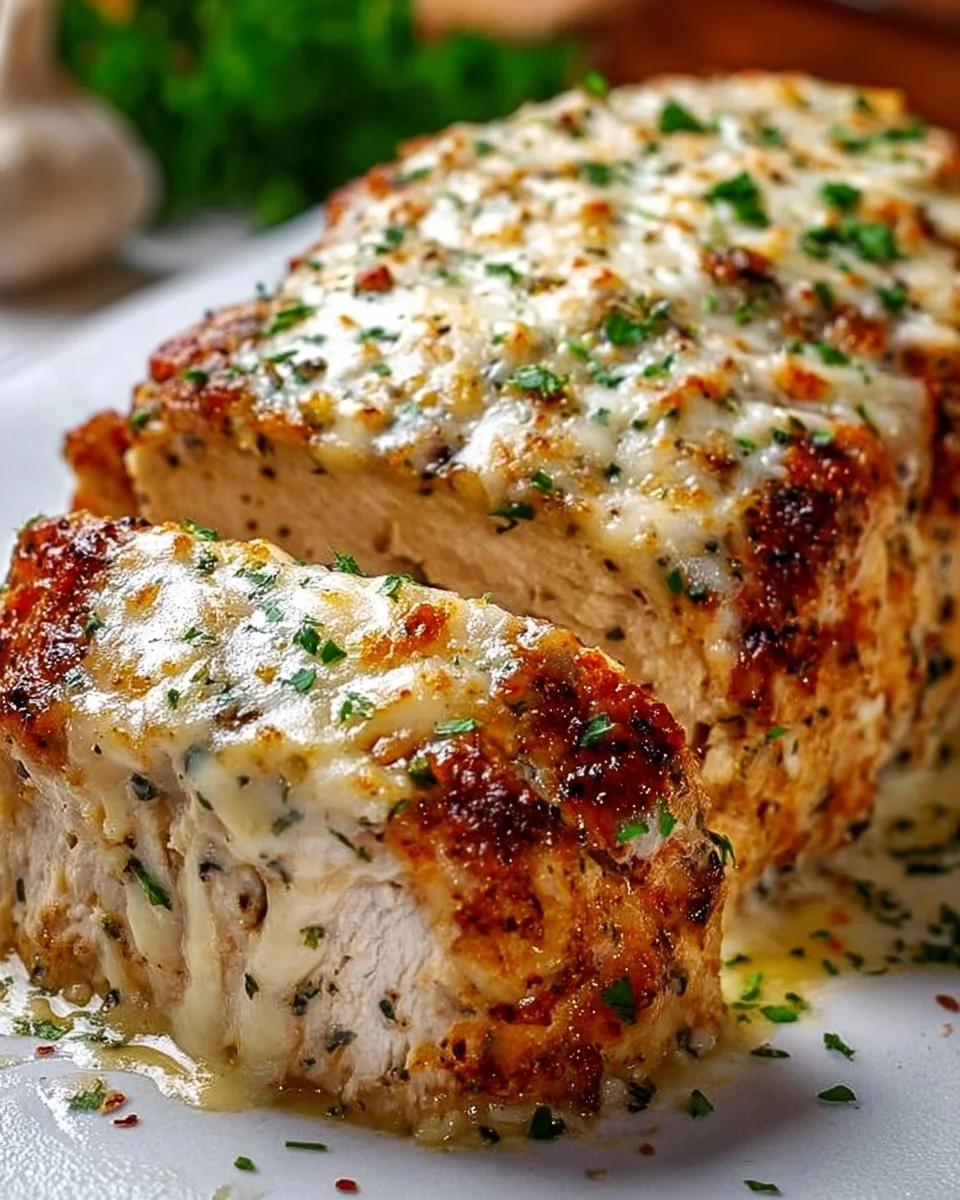 Knoblauch-Parmesan-Hühnchen-Laib