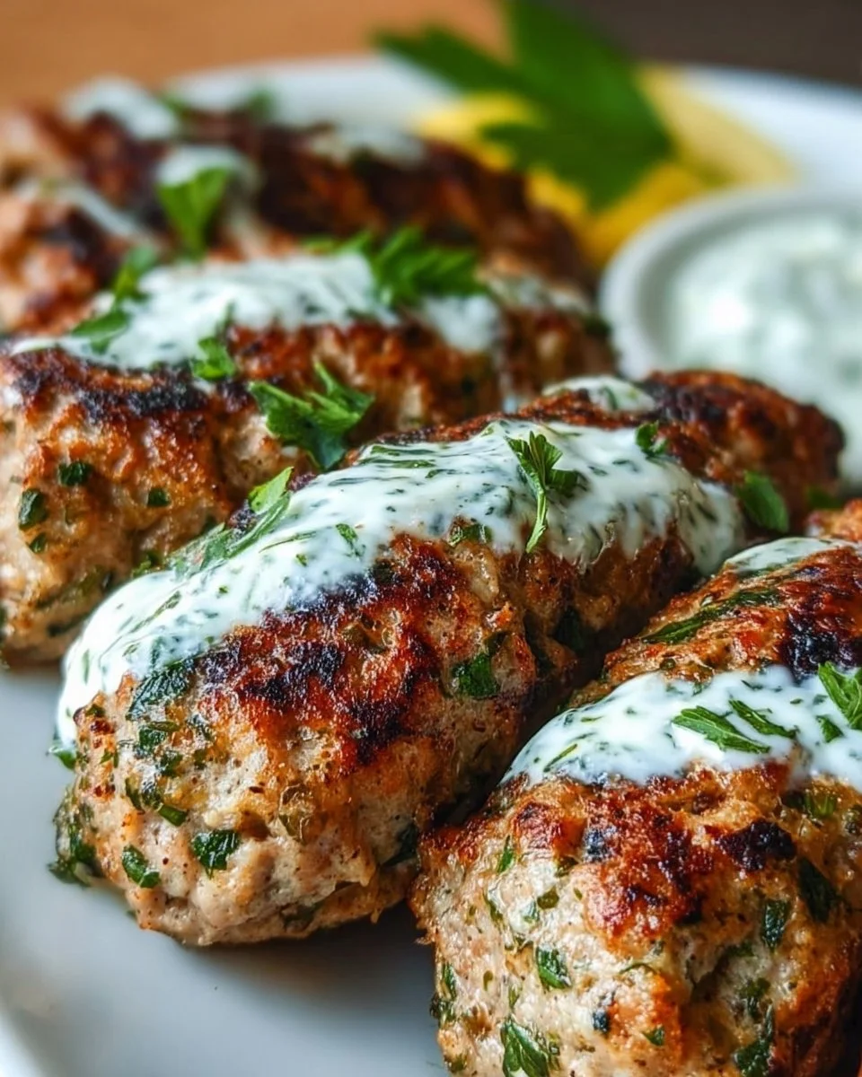 Saftige Hähnchen-Kofta mit Knoblauch-Joghurt-Sauce für Geschmacksfans
