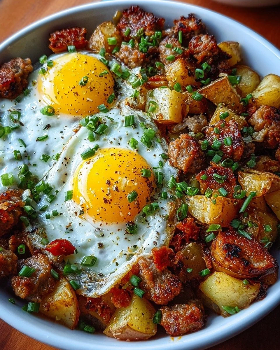 Wurst- und Kartoffel-Frühstücksschale