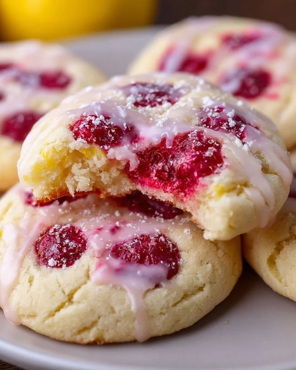 Zitronen-Himbeerkekse