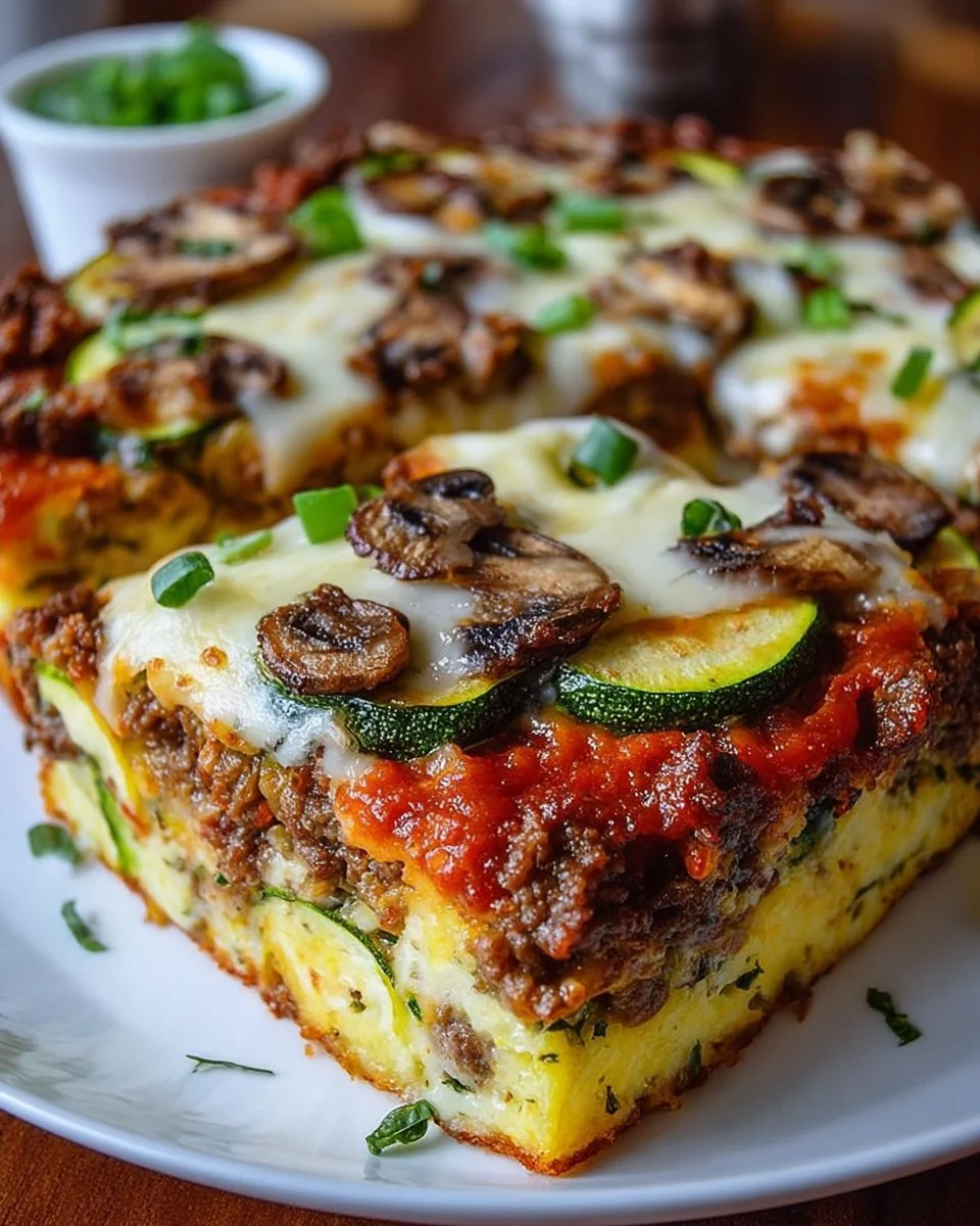 Zucchini-Pizza-Auflauf