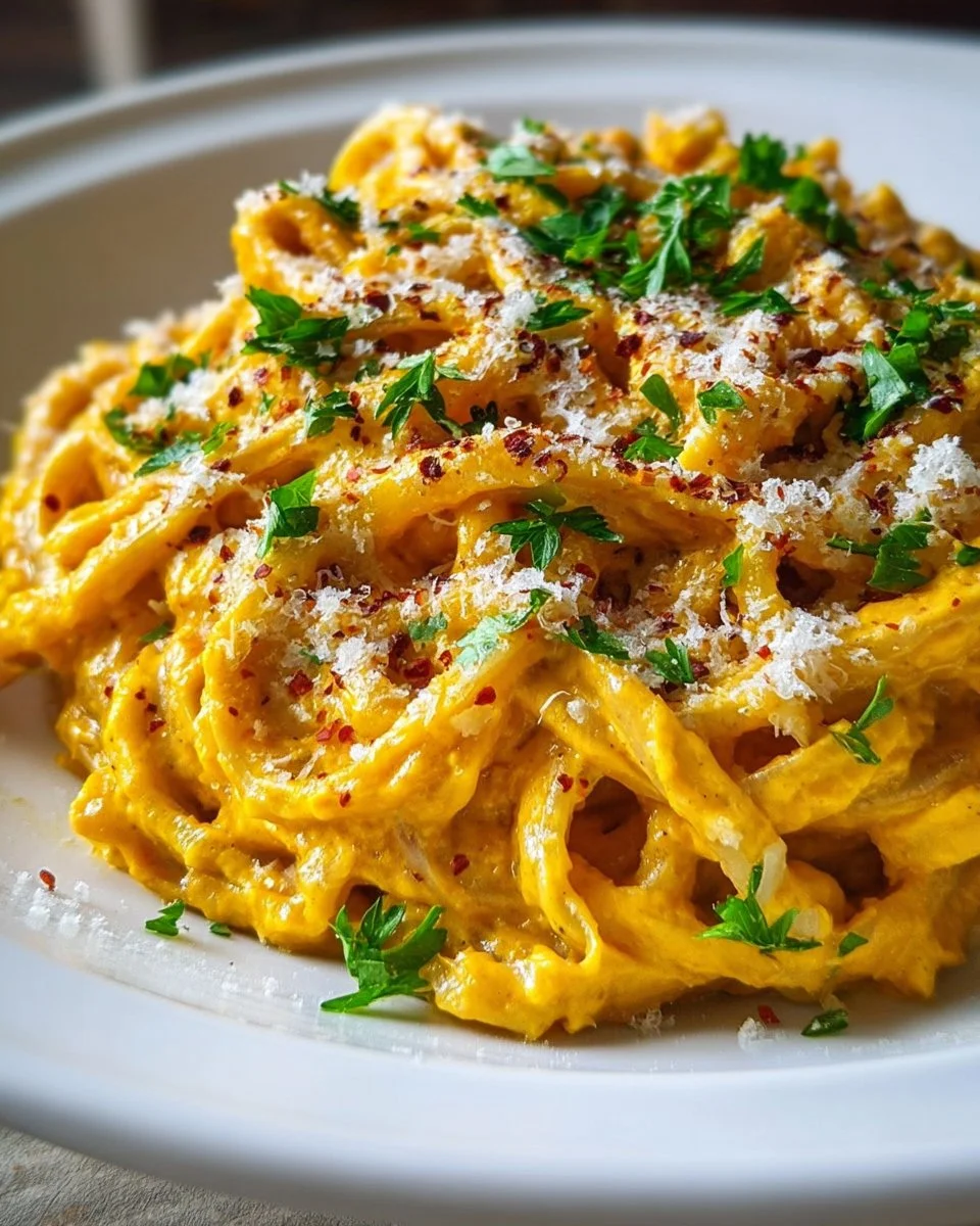 Cremige Kürbispasta