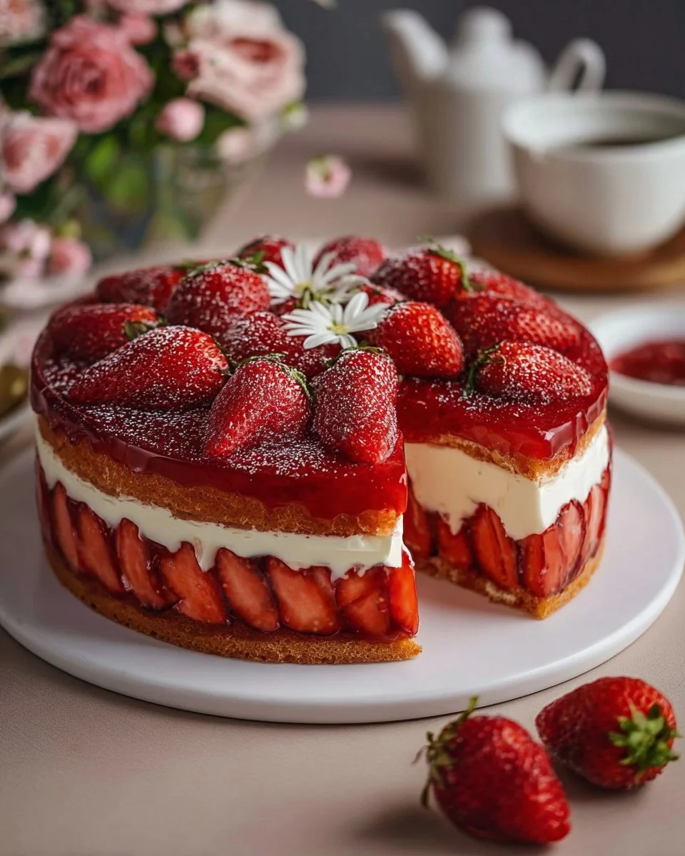 Erdbeerkuchen mit Mascarpone