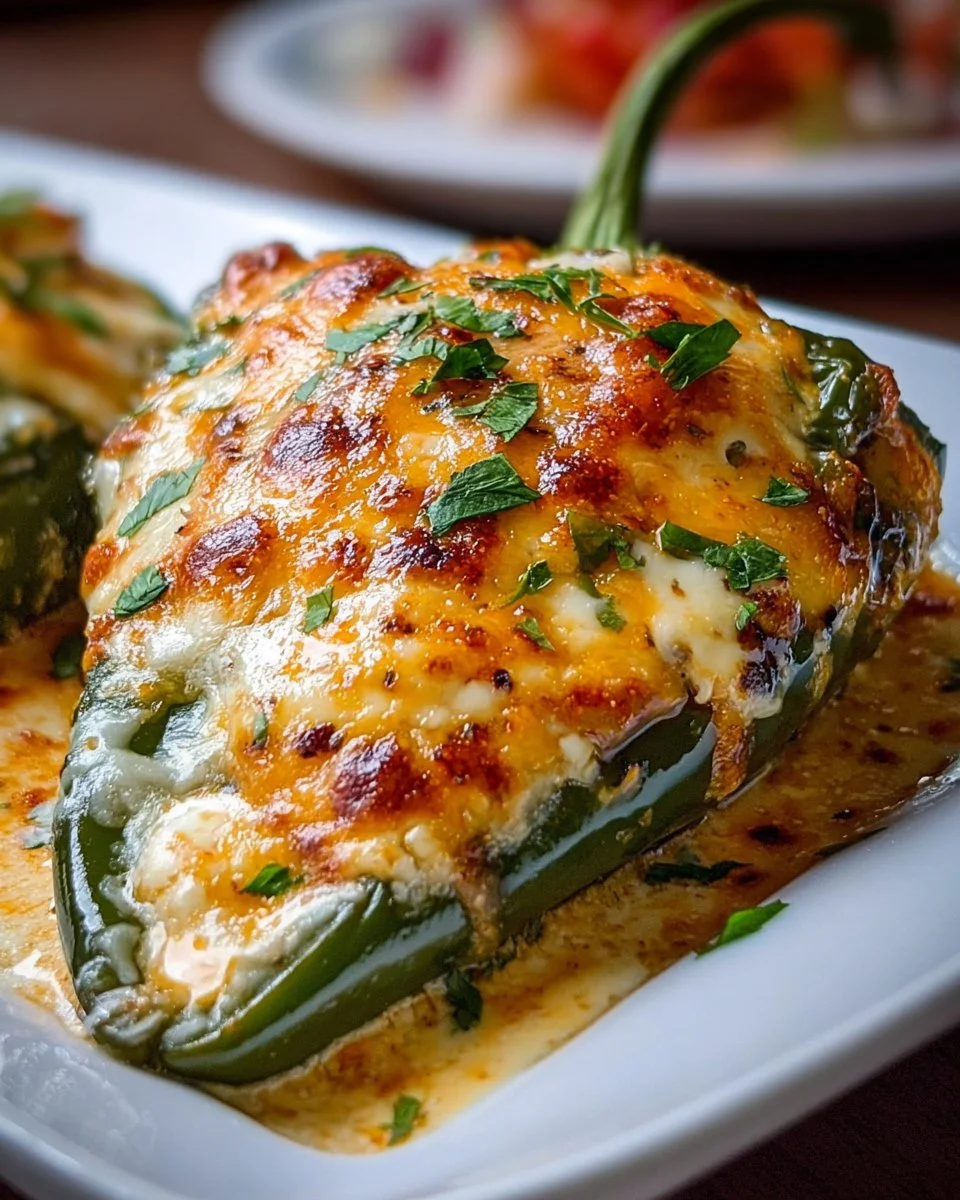 Gebackene Chili Rellenos mit Käse