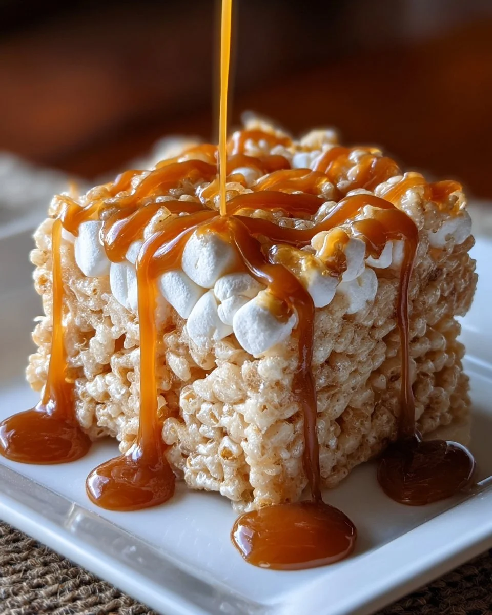 Gesalzene Karamell-Reis-Krispie-Leckereien