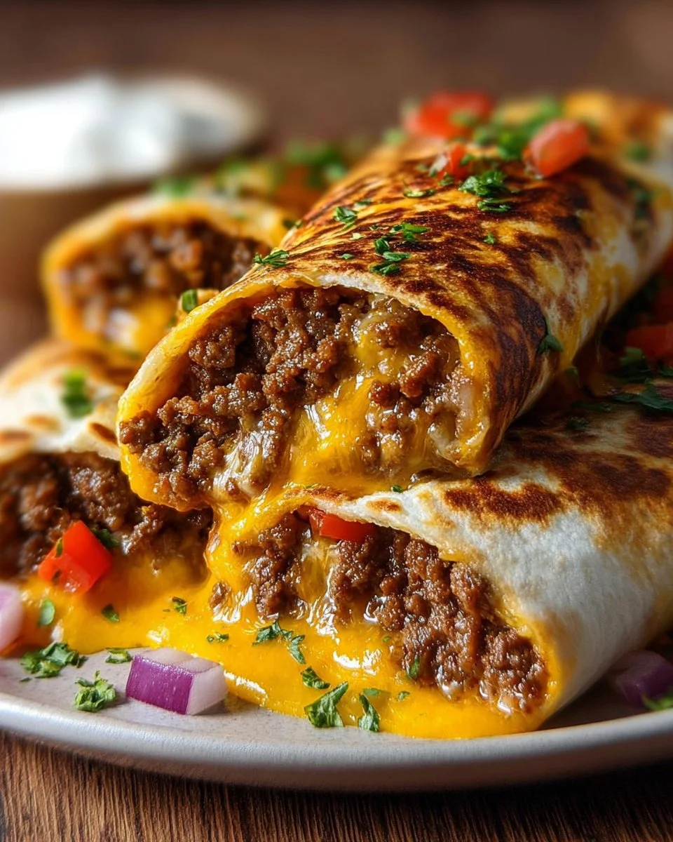 Käse-Rindfleisch-Wickel