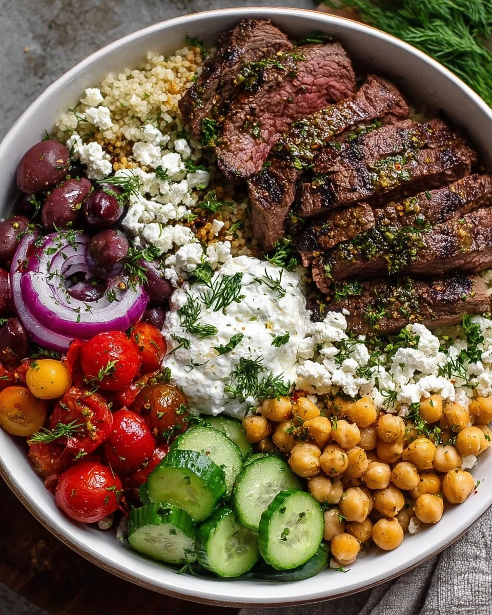 Mittelmeer Steak Schüssel