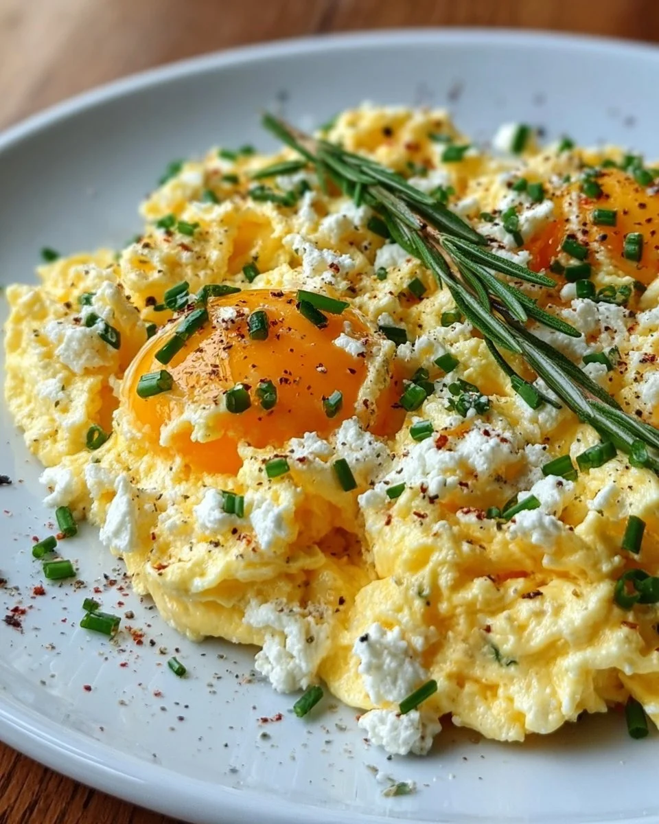 Rührei mit Hüttenkäse