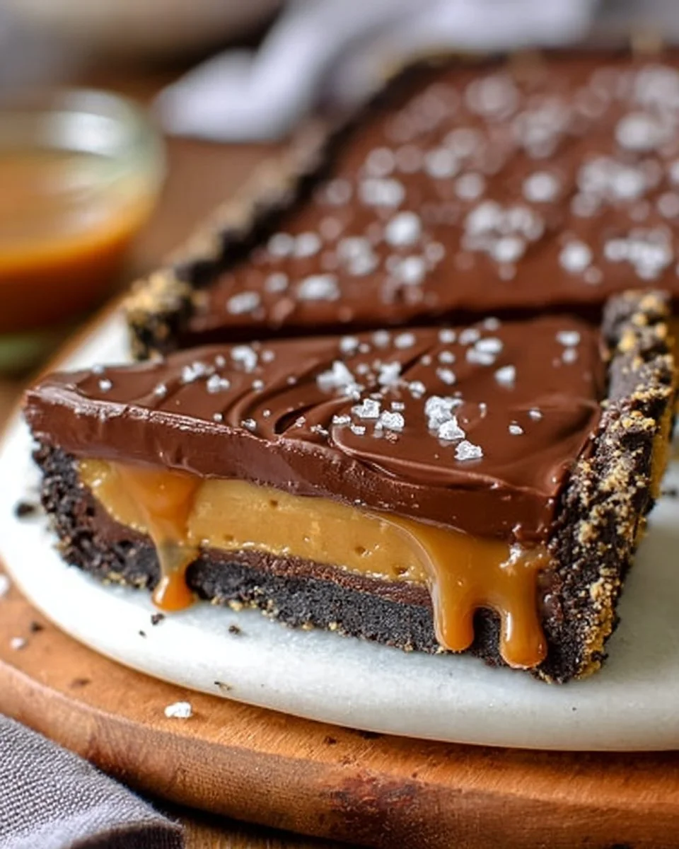 Schokoladenkeks Salzkaramell Tart