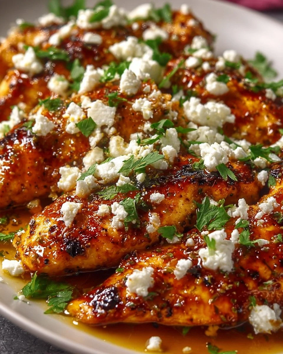 Würziges Honig-Feta-Hühnchen