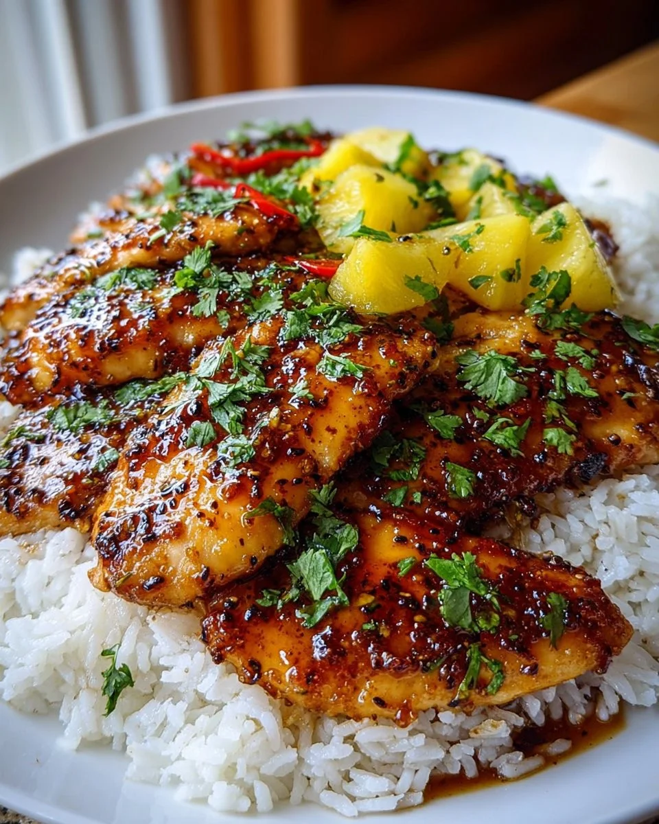 Hawaiian Chicken with Coconut Rice