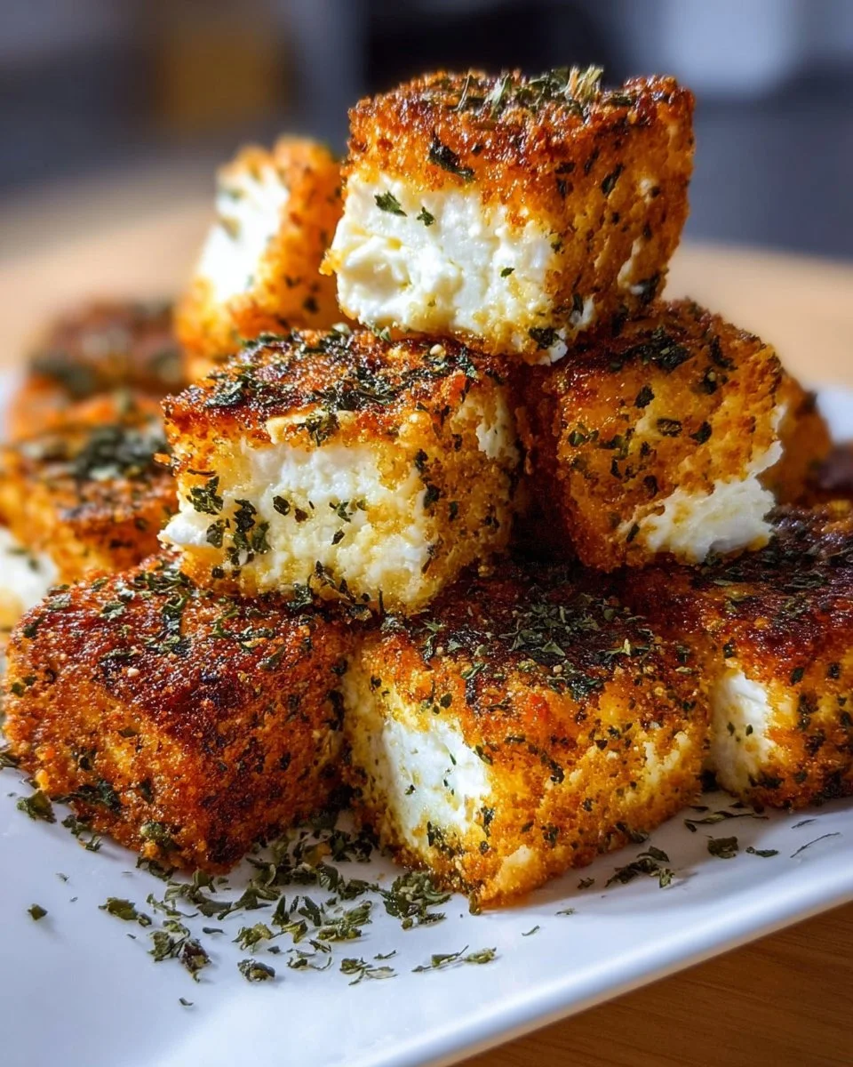 Knusprige Kräuter-Feta-Würfel