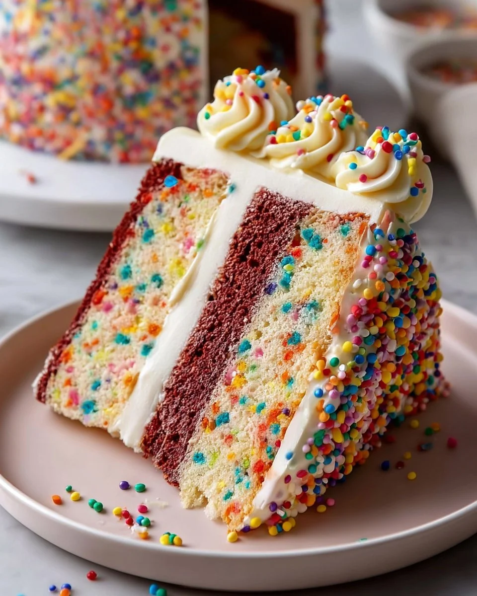 Kuchen mit bunten Streuseln