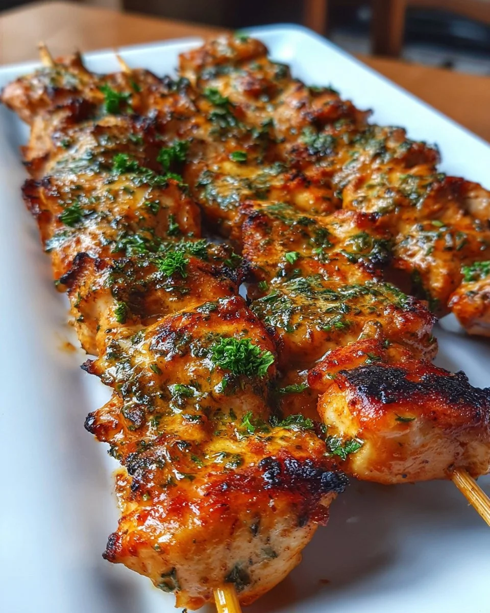 Saftige Hähnchenspieße
