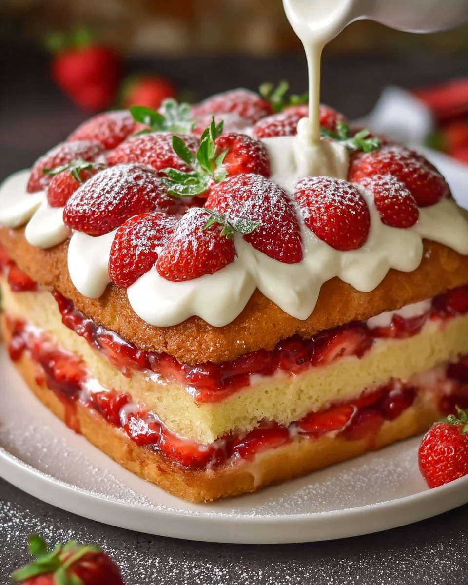 Schneller Erdbeerkuchen