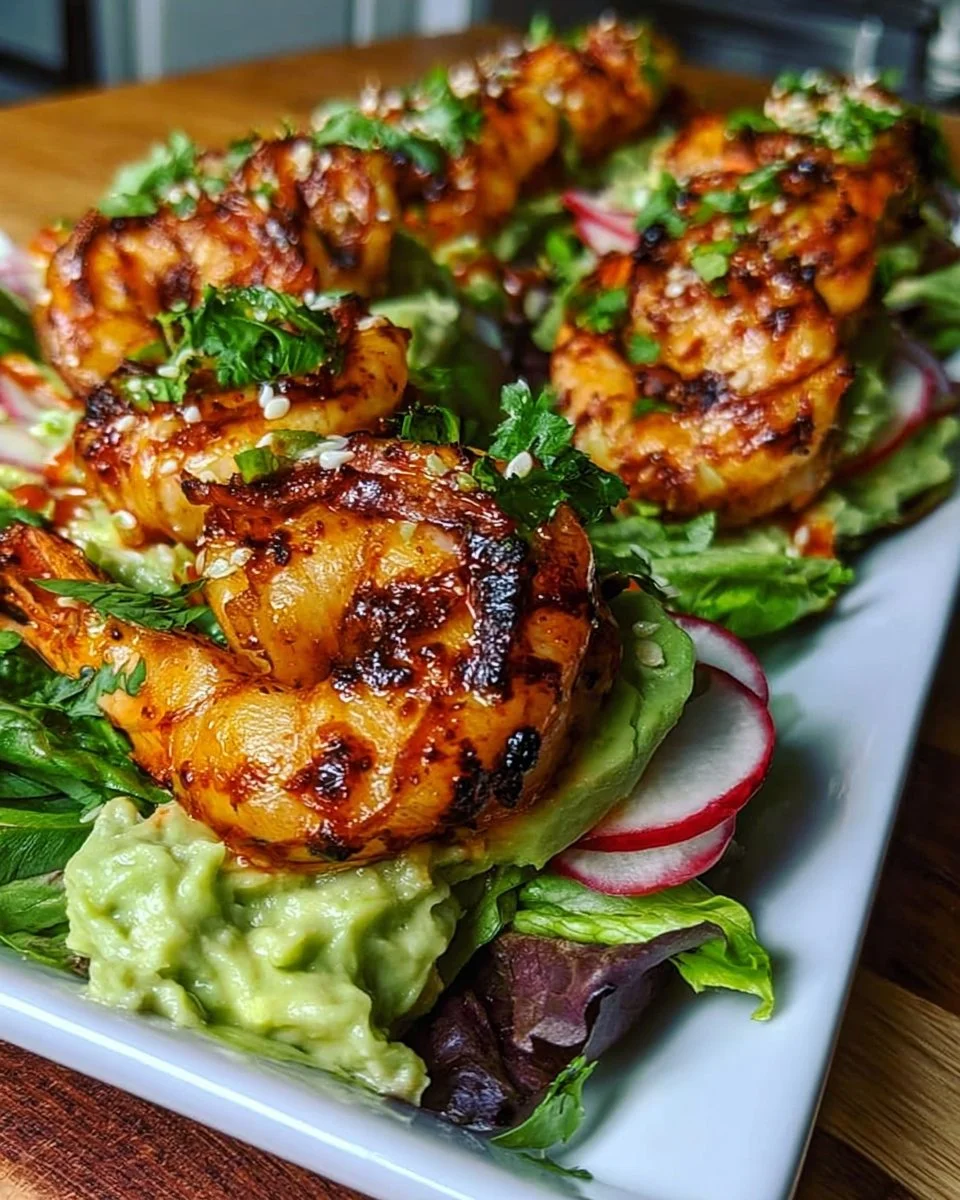 Blattgemüse Wraps mit Chili-Limetten Garnelen
