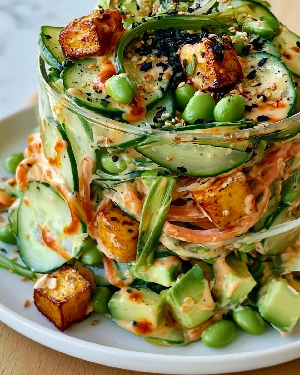 Cremiger Asiatischer Gurkensalat