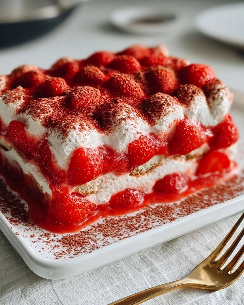 Erdbeeren Tiramisu (vegan)