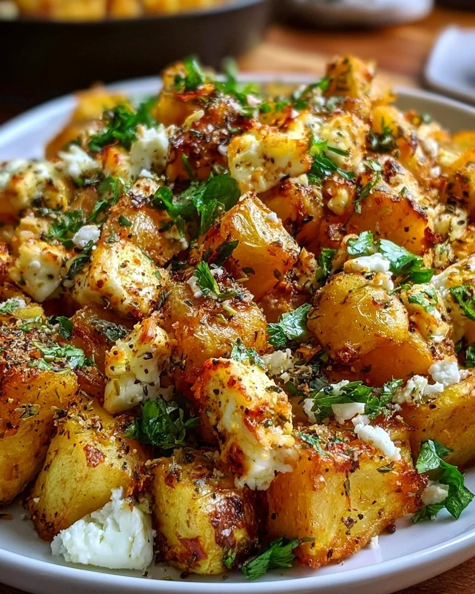 Gebratene Feta-Kartoffeln