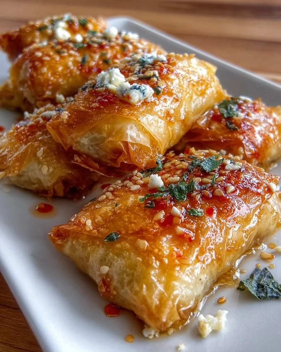 Knusprige Feta-Rollen