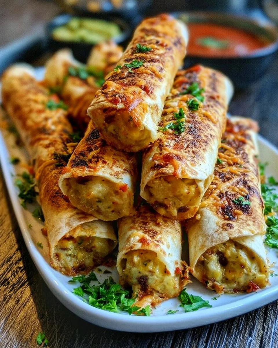 Knusprige gebackene Taquitos