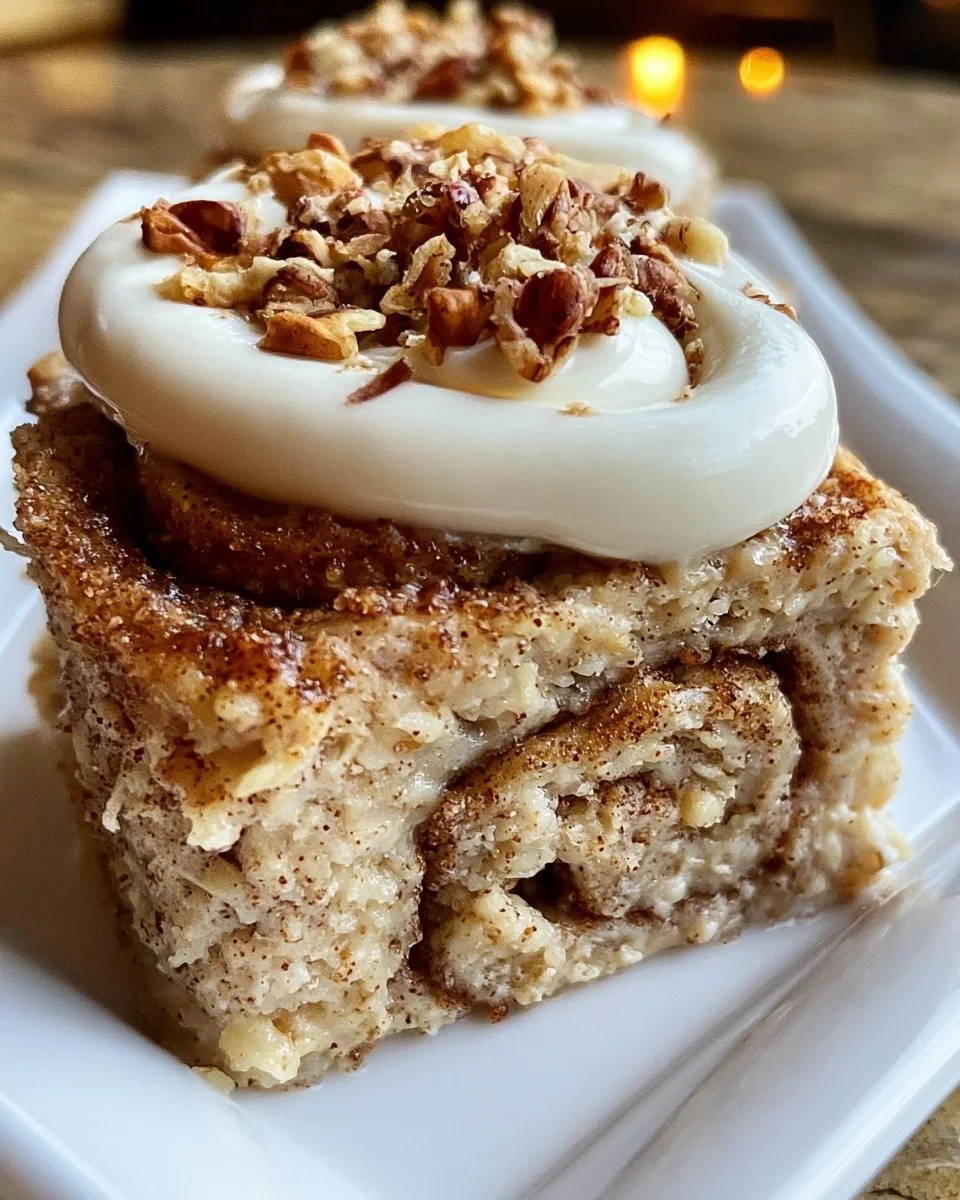 Proteinreiche Zimtschnecken-Baked Oatmeal