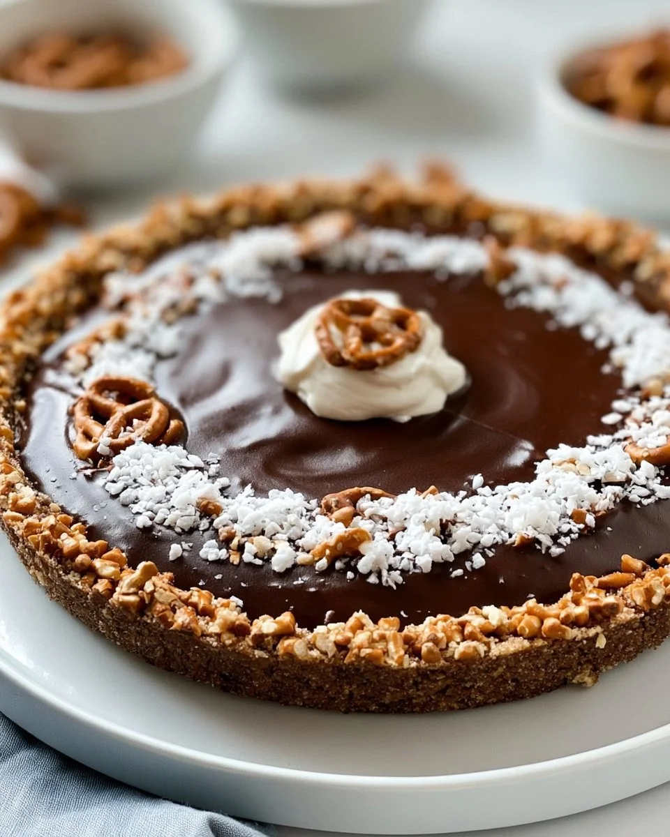 Tarte au Chocolat mit Brezelboden