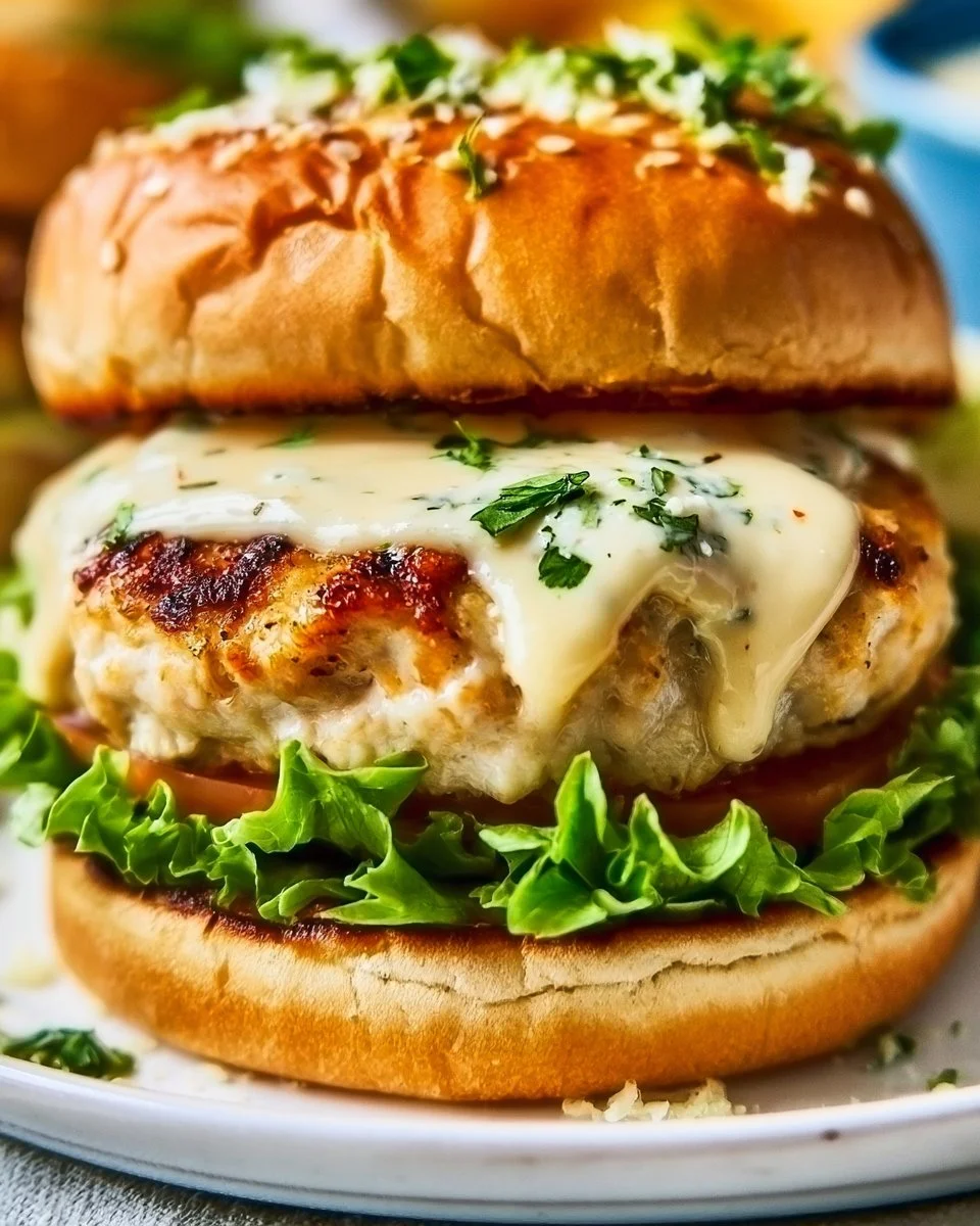 Gesunde Hühnchenburger mit Caesar-Twist