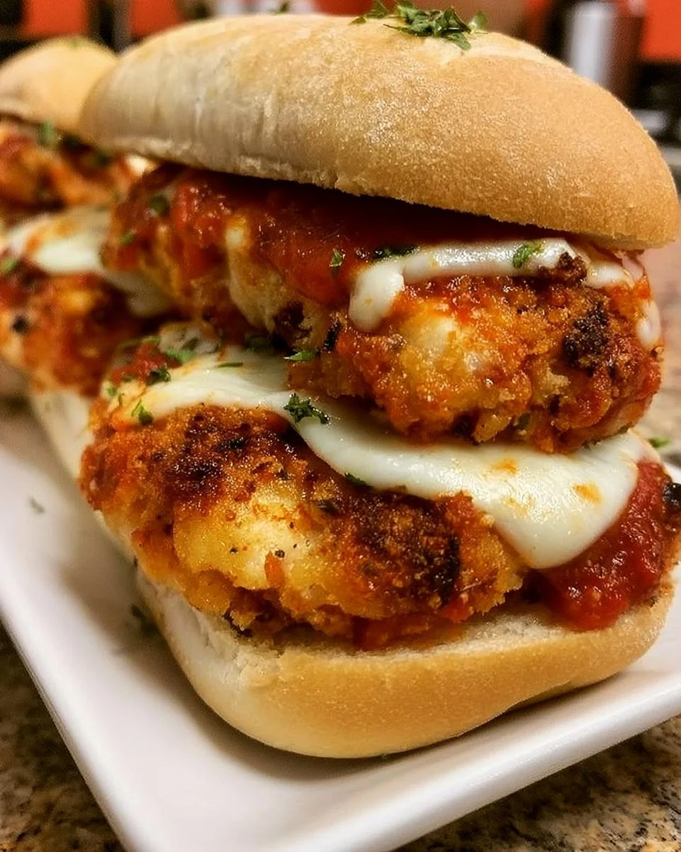 Hähnchen-Parmesan-Sandwiches