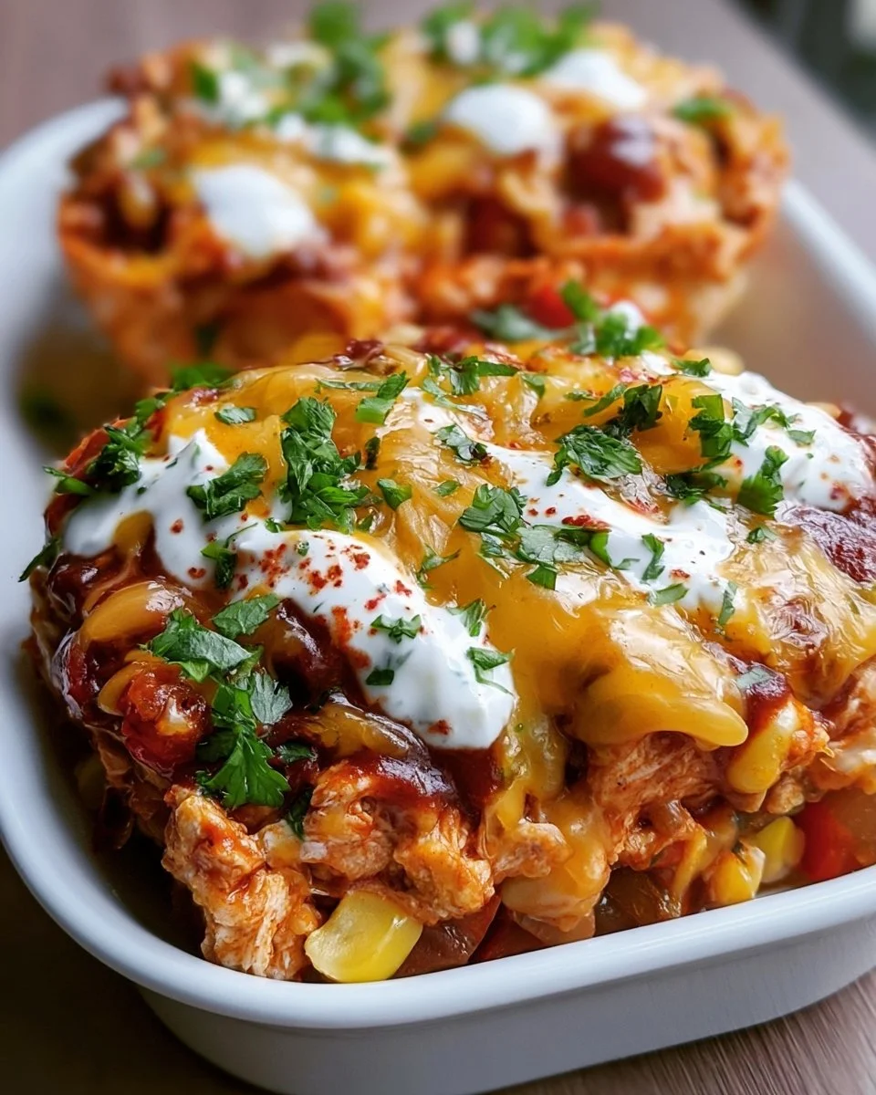Hochprotein Hähnchen Quark Enchilada Schalen