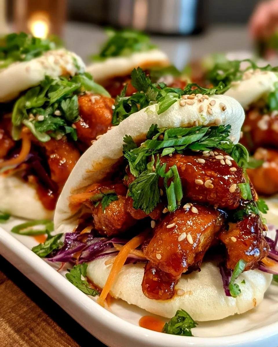 Koreanisches Chicken Bao Rezept | Rezept für koreanische Bao Buns, Chicken Bao Buns, Asiatische Rezepte